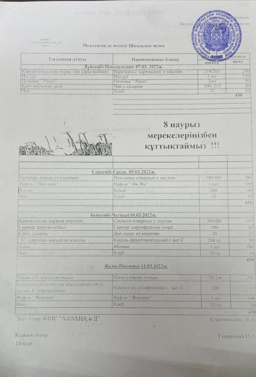 Меню