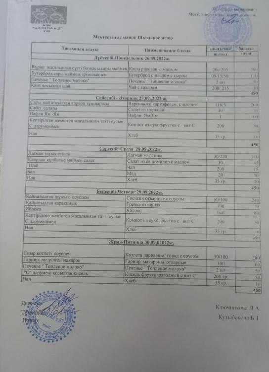 Ас мәзірі