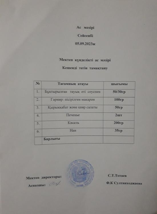 Ас мәзірі