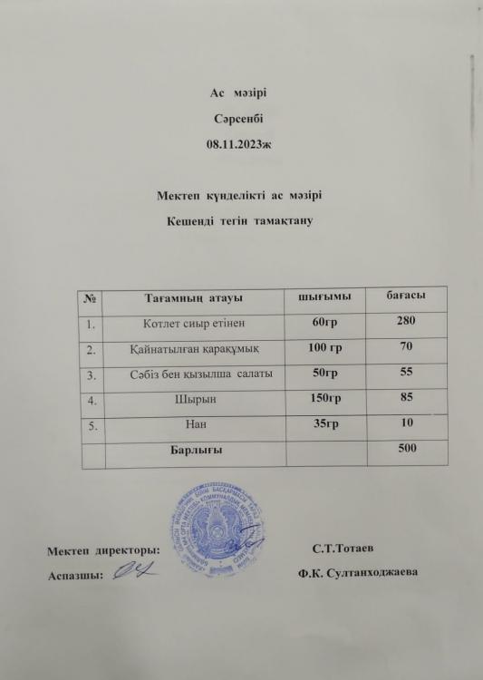 Ас мәзірі