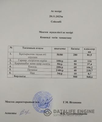Ас мәзірі