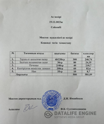Ас мәзірі
