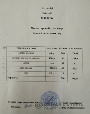 Ас мәзірі