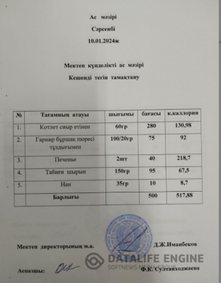 Ас мәзірі