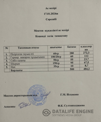 Ас мәзірі