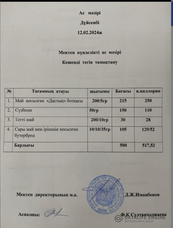 Ас мәзірі
