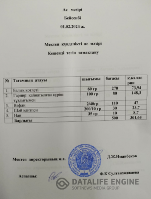 Ас мәзірі