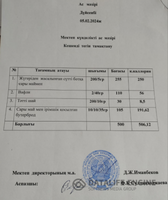 Ас мәзірі
