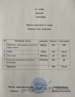 Ас мәзірі