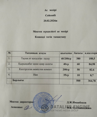 Ас мәзірі