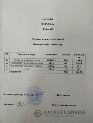 Ас мәзірі