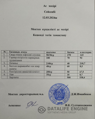 Ас мәзірі