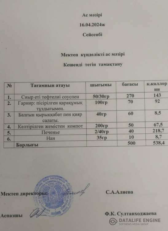 Ас мәзірі