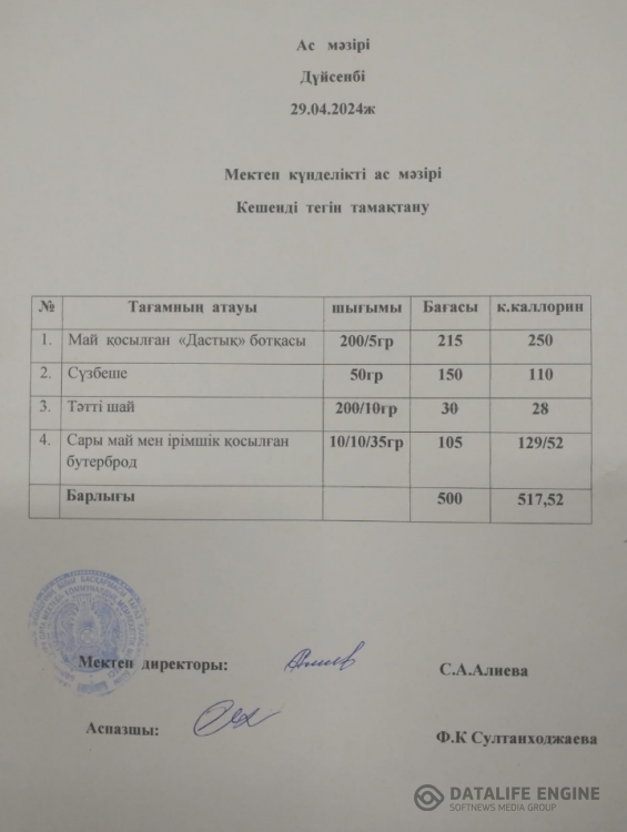 Ас мәзірі