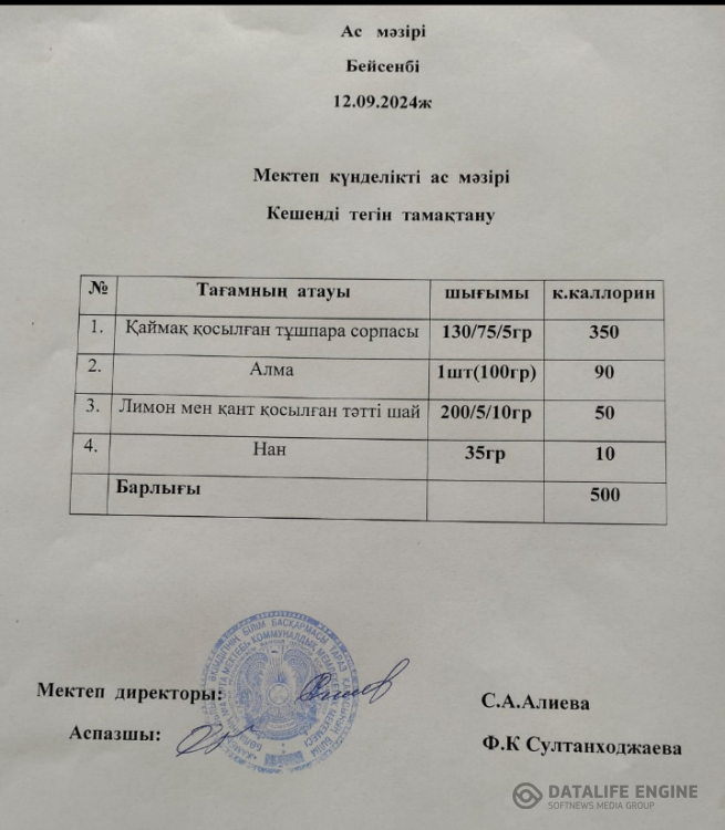 Ас мәзірі