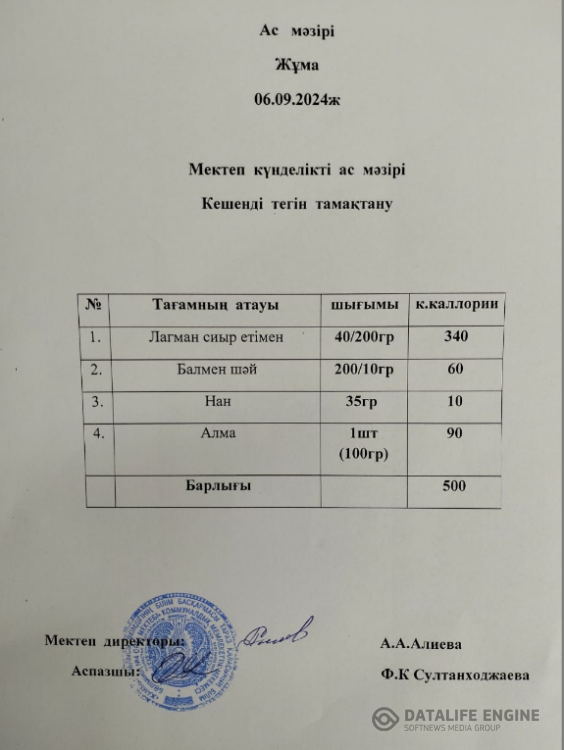 Ас мәзірі
