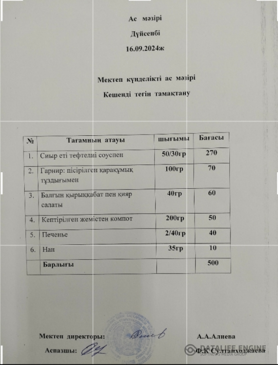 Ас мәзірі