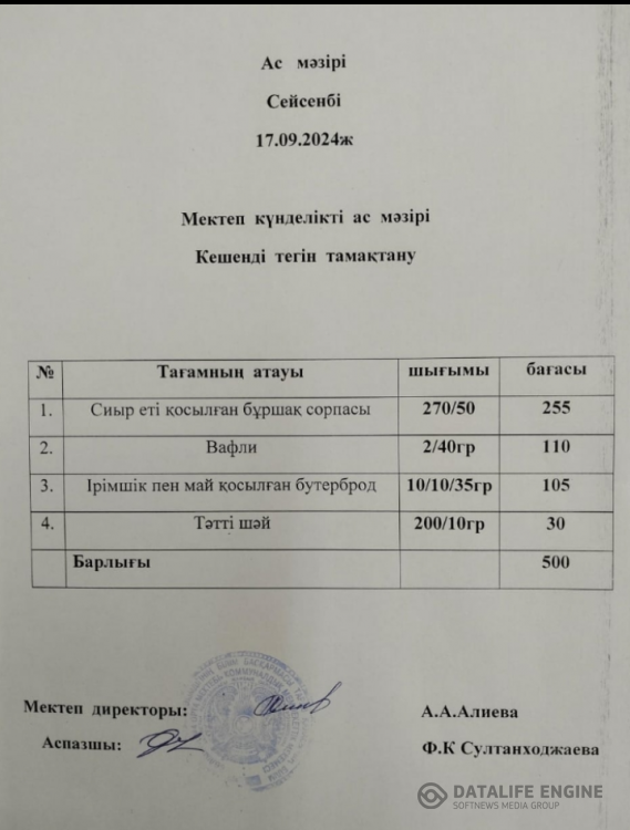 Ас мәзірі