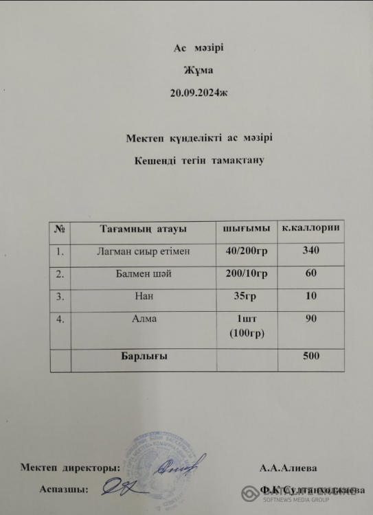 Ас мәзірі