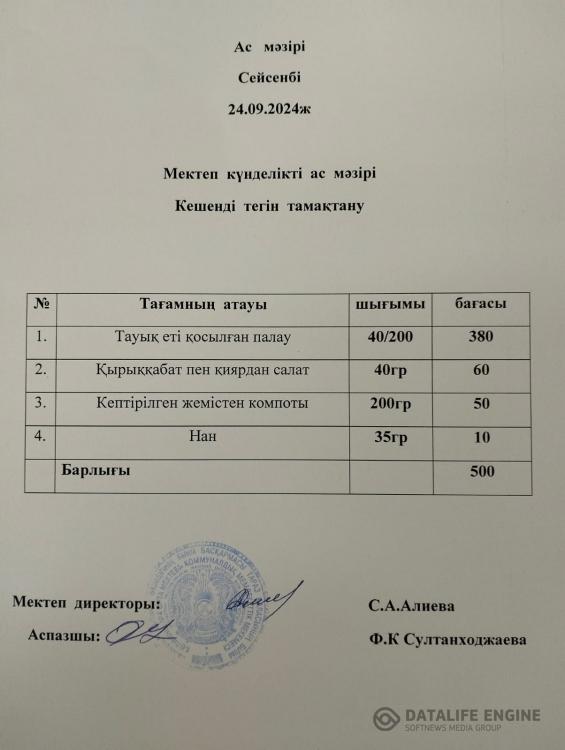 Ас мәзірі