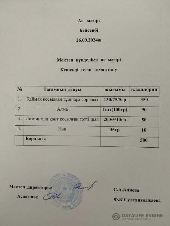Ас мәзірі