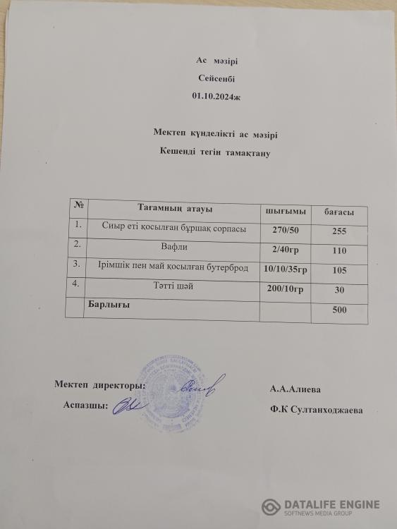 Ас мәзірі