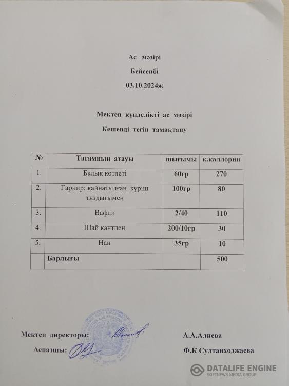 Ас мәзірі