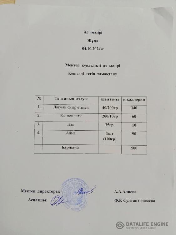 Ас мәзірі