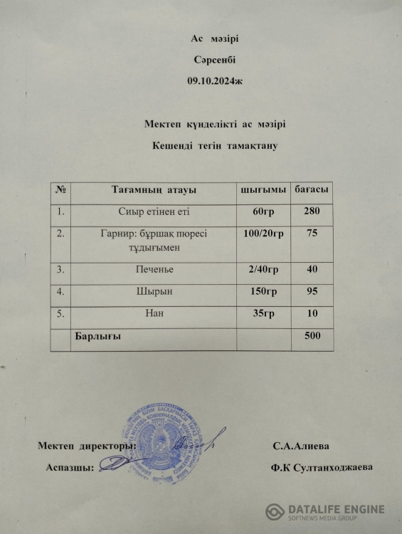 Ас мәзірі