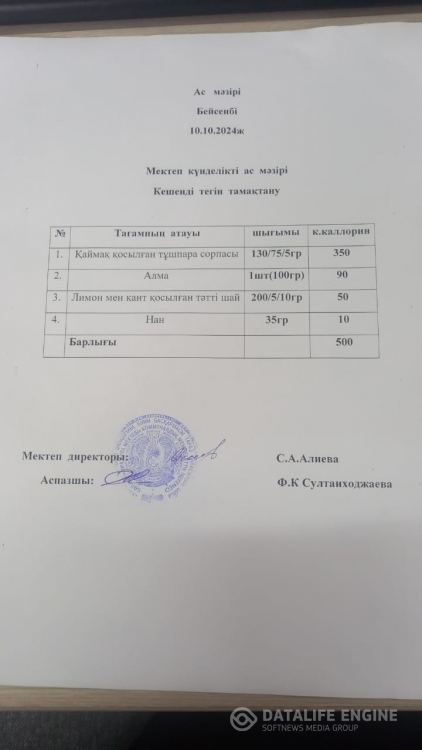 Ас мәзірі