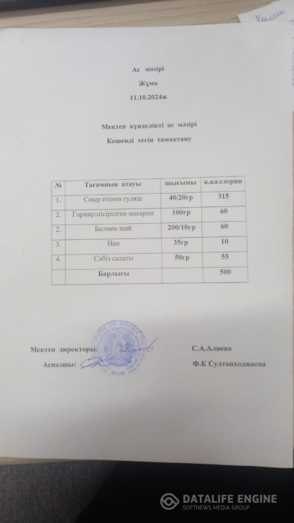 Ас мәзірі