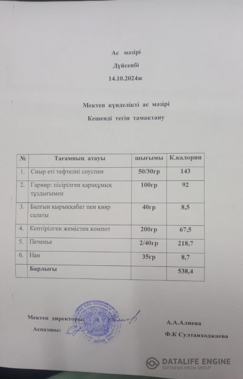 Ас мәзірі