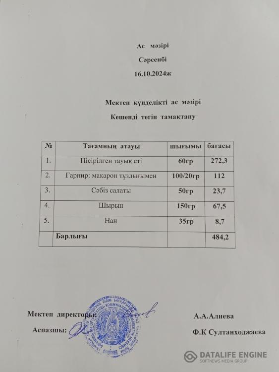 Ас мәзірі