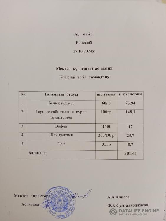Ас мәзірі