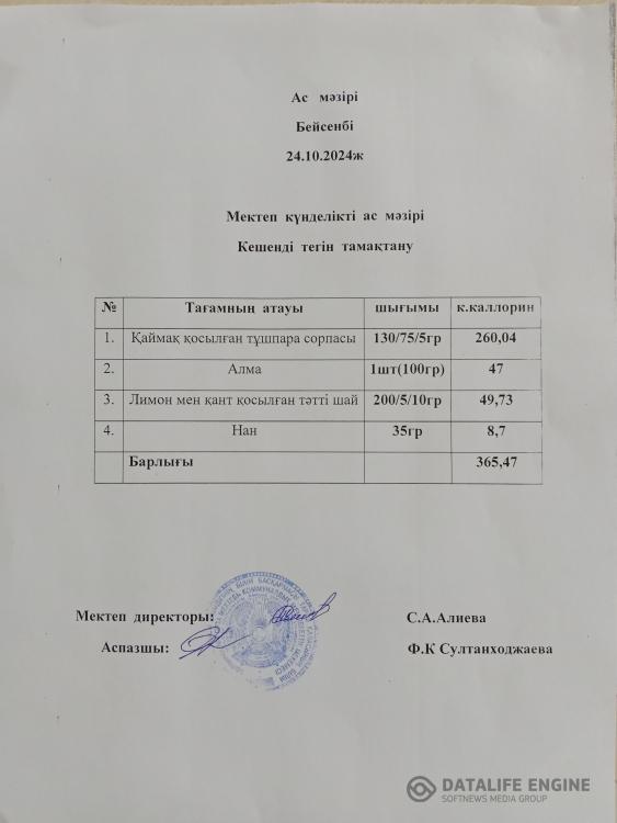 Ас мәзірі