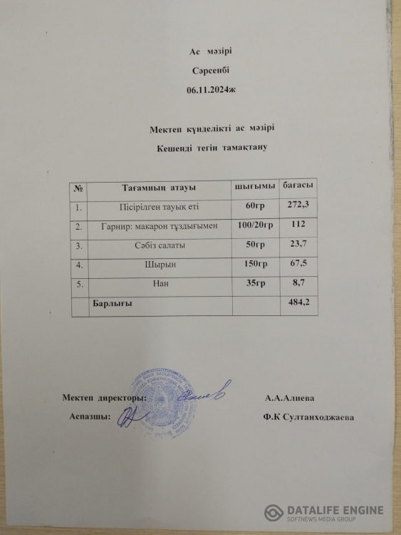 Ас мәзірі