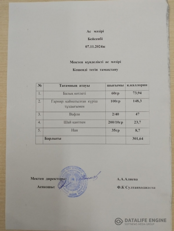 Ас мәзірі