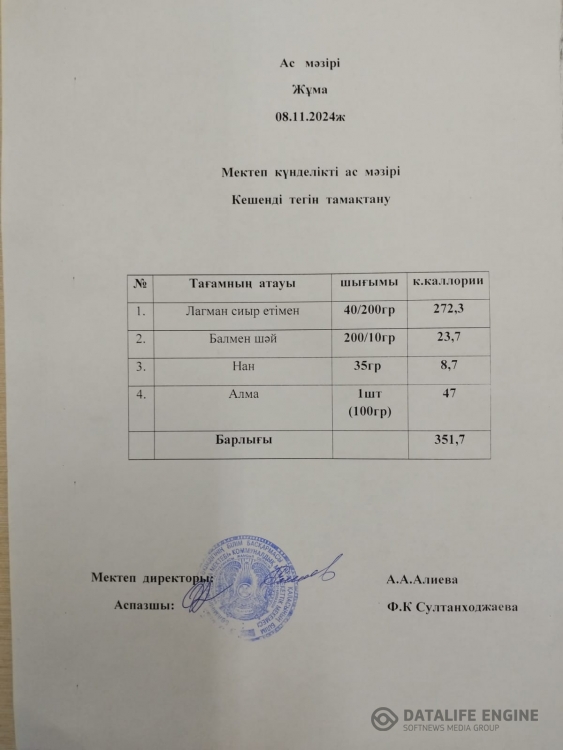 Ас мәзірі
