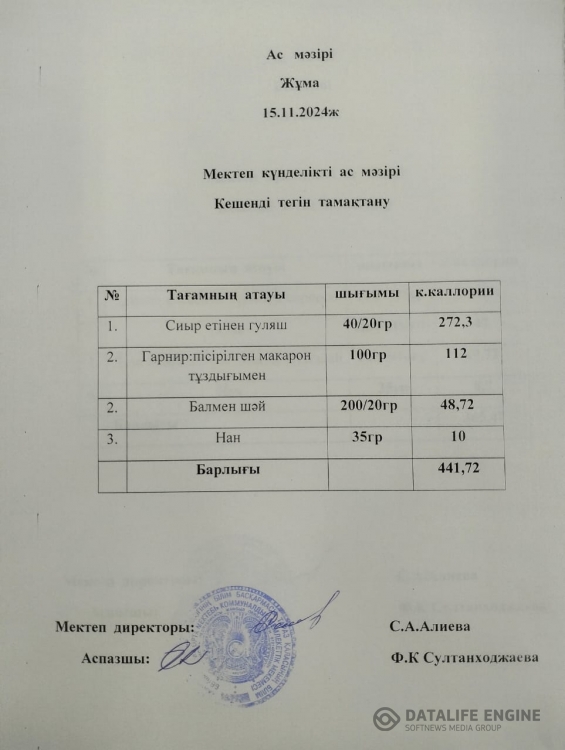 Ас мәзірі