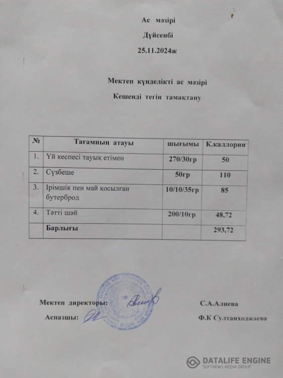 Ас мәзірі