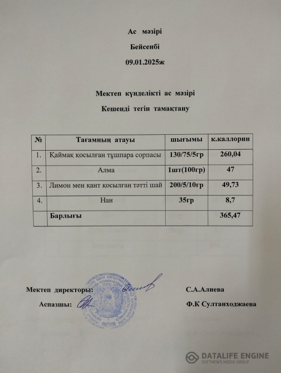 Ас мәзірі