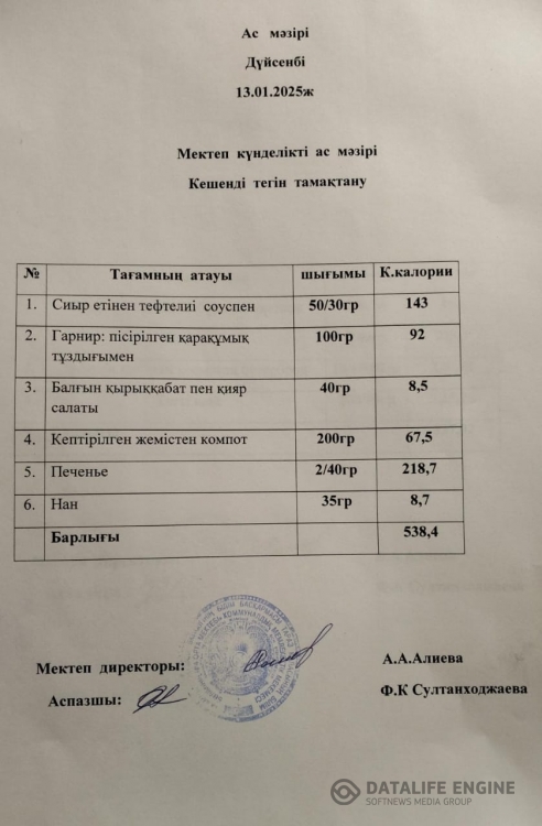 Ас мәзірі