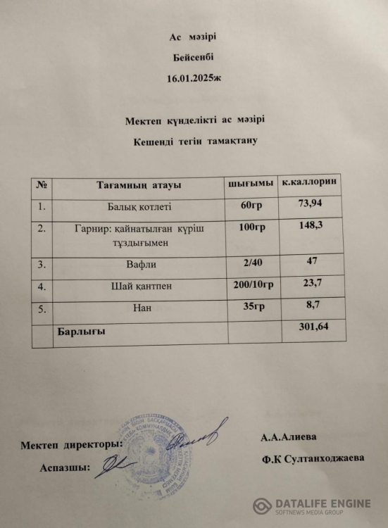Ас мәзірі