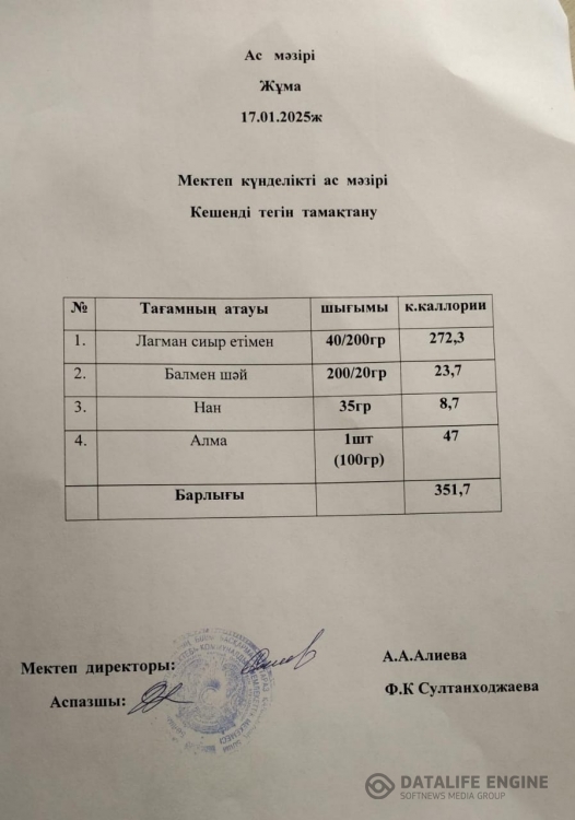 Ас мәзірі
