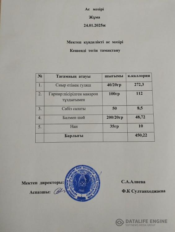 Ас мәзірі