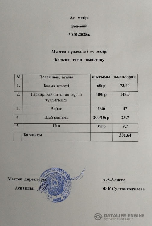 Ас мәзірі