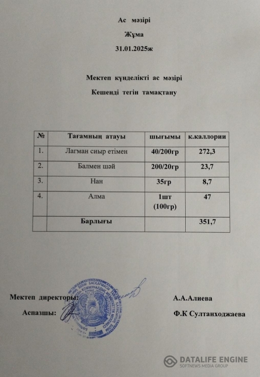 Ас мәзірі