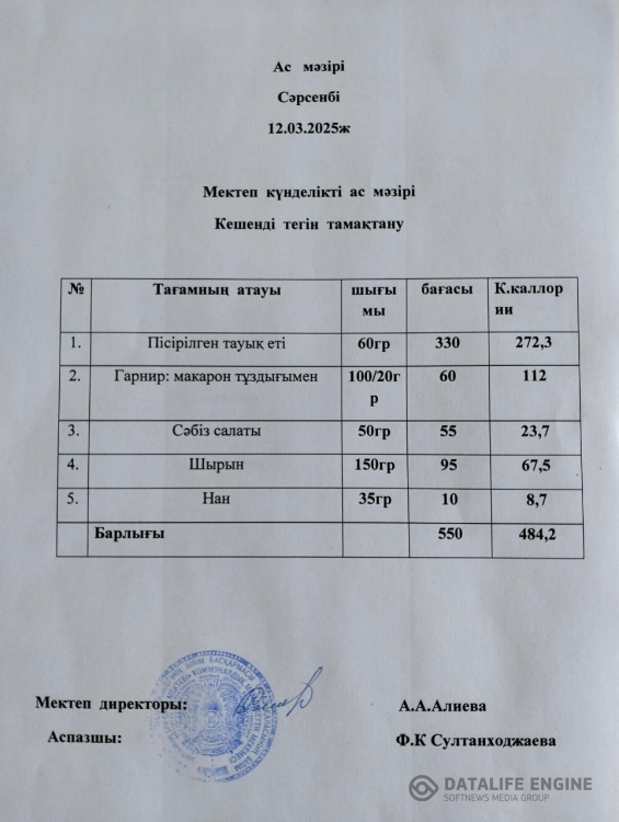 Ас мәзірі