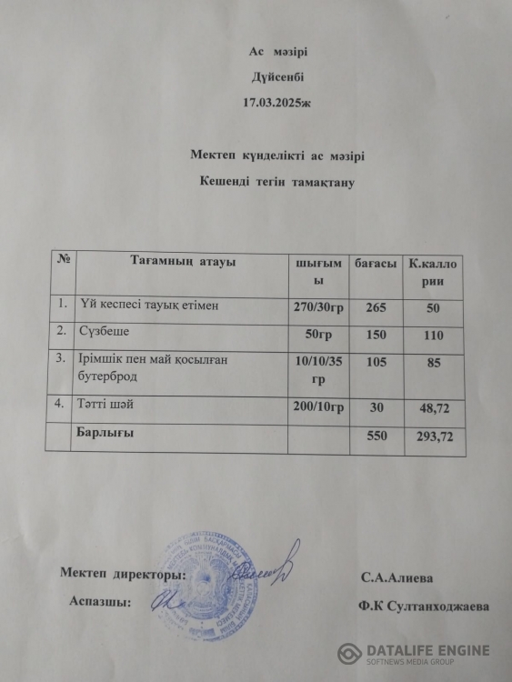 Ас мәзірі