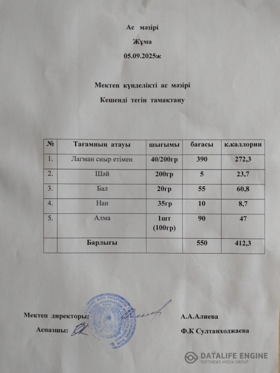 Ас мәзірі